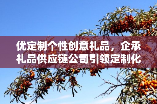 优定制个性创意礼品，企承礼品供应链公司引领定制化商务礼品新潮流